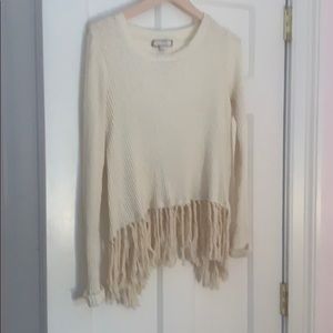 Adorable fringe sweater!